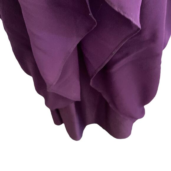 Azazie Halter Dress Womens 4 Purple Grape Long Gown Formal Floor Length - Picture 9 of 13